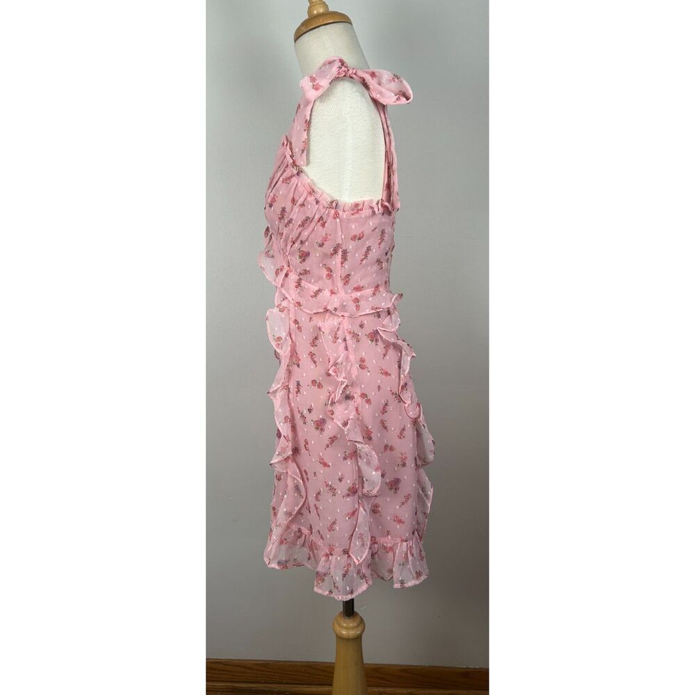 Storia Pink Ruffle Mini Dress - Picture 4 of 7